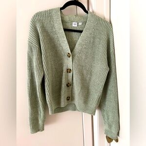 Gap cotton sage green cardigan